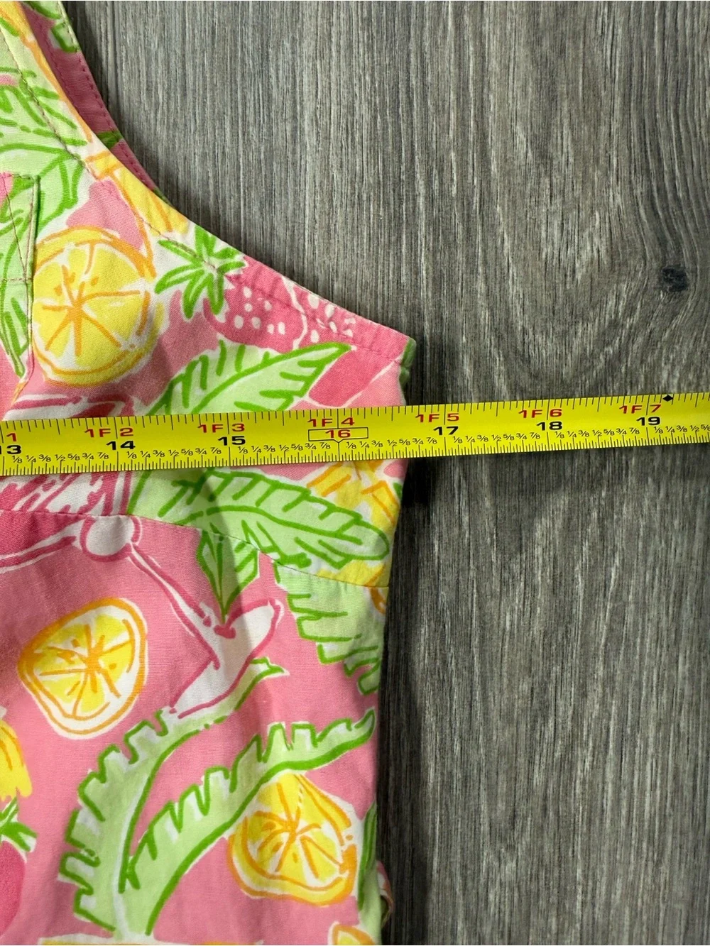 Lilly Pulitzer Pink Cocktail Tiki Print Sleeveless Shirt Dress 4 Cotton Preppy - Picture 4 of 11